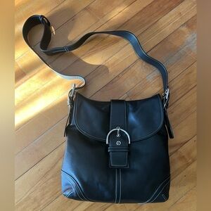 Coach soho Black Leather Crossbody Bag